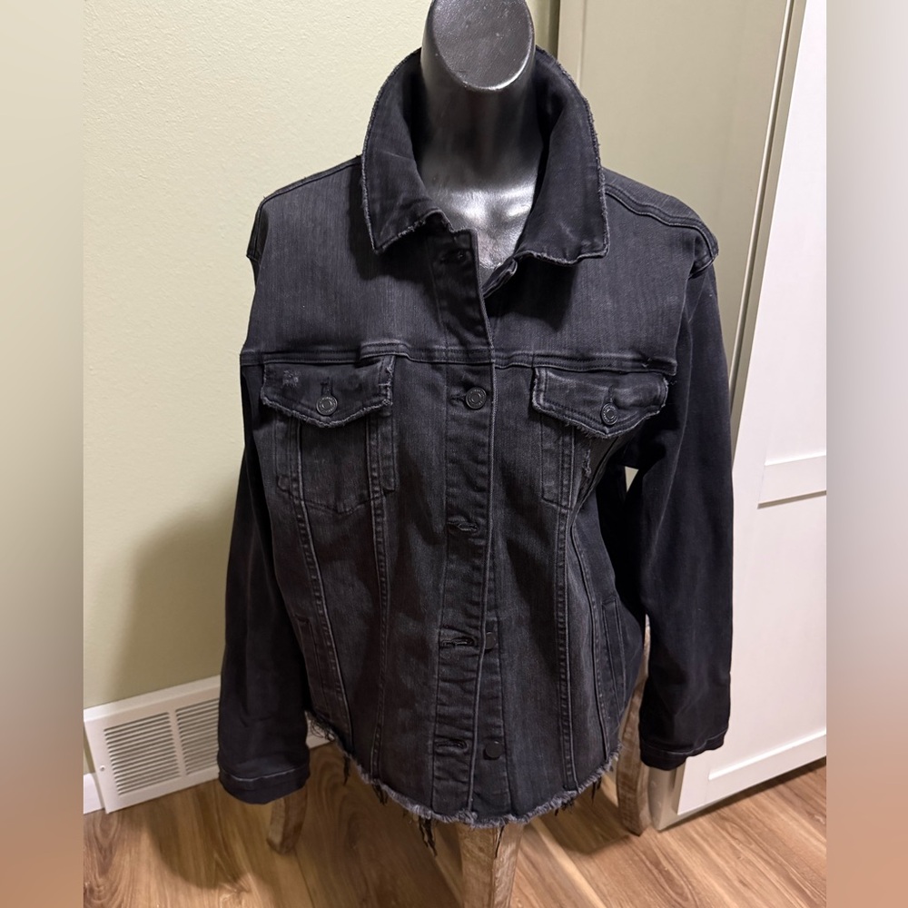 NWT Classic Black Denim Jacket